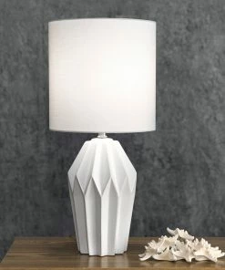 NLD CERAMIC FACETED TABLE LAMP - 24 LIGHTING