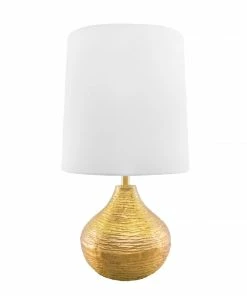 NLD GOLD METAL ETCHED TABLE LAMP - 27