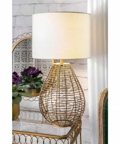NLD LIGHTING BRASS WIRE TABLE LAMP - 27