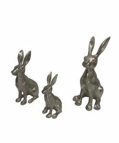 BD NICKEL FINISHED ALUMINUM RABBITS