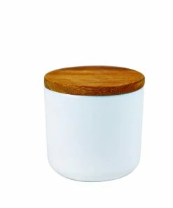 BH ACACIA LID WHITE STONEWARE HYGGE 13 BH ACACIA LID WHITE STONEWARE HYGGE