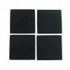 BH BLACK TEAK EBONY SQUARE COASTERS (set Of 4) 1 BH BLACK TEAK EBONY SQUARE COASTERS (set Of 4)