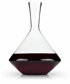 VK COCKTAILS ANGLED CRYSTAL WINE DECANTER