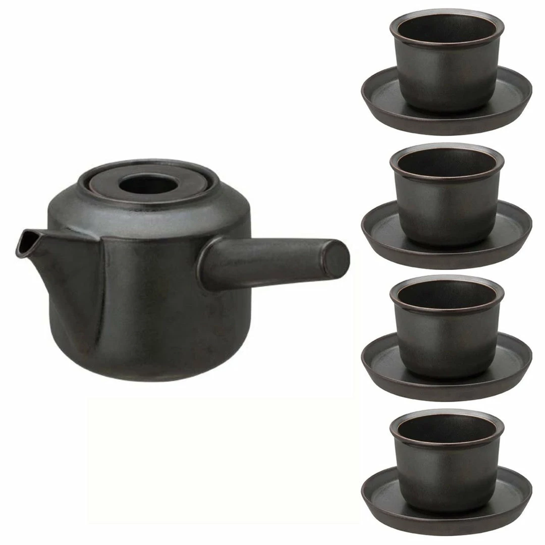 KN BLACK CERAMIC TEAPOT - KYUSU 8 KN BLACK CERAMIC TEAPOT - KYUSU