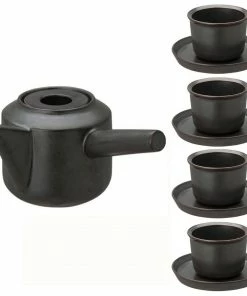 KN BLACK CERAMIC TEAPOT - KYUSU 19 KN BLACK CERAMIC TEAPOT - KYUSU