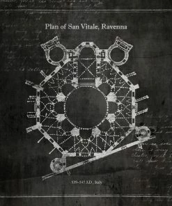LBD Plan Of San Vitale, Ravenna BLACK