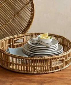 TXD BOHO LIANA ROUND SERVING TRAY