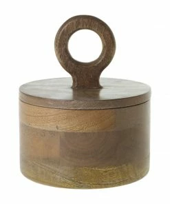 AD NEWEST MANGO WOOD CANISTER