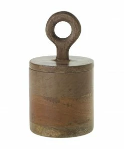 AD NEWEST MANGO WOOD CANISTER
