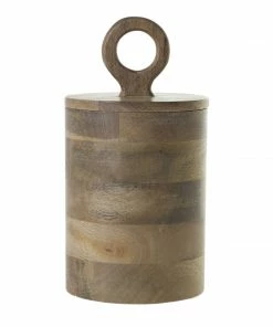 AD NEWEST MANGO WOOD CANISTER