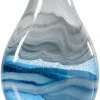 TT OCEAN SWIRL BULB GLASS VASE MID CENTURY