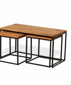 BD ACACIA WOOD NESTED COFFEE TABLES