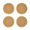 VK BAMBOO & CORK ROUND COASTERS