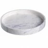 BD BATH WHITE MARBLE ROUND TRAY