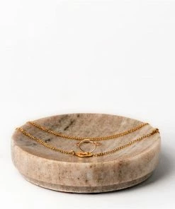 BD BATH GALAXY MARBLE ROUND FLARED KEY DISH