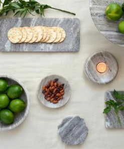 BD BATH GALAXY MARBLE ROUND FLARED KEY DISH