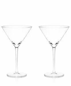VK COCKTAILS STEMMED CRYSTAL MARTINI GLASSES