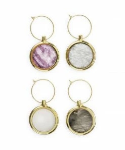 VK AGATE WINE CHARMS (SET OF 4) COCKTAILS
