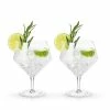 VK COCKTAILS ANGLED CRYSTAL GIN & TONIC GLASSES SET