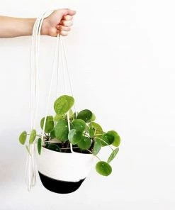 MM BLACK BLOCK COTTON HANGING PLANTER (SOUTH AFRICA)
