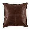 TT MAVERICK VEGAN LEATHER THROW PILLOW - MOCHA COZY UP