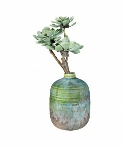 BV JADE REACTIVE GLAZE CERAMIC VASE SKY & WATER