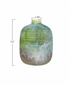 BV JADE REACTIVE GLAZE CERAMIC VASE SKY & WATER