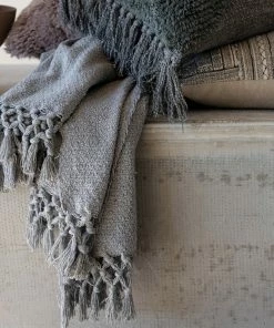BV HEATHER COTTON TASSELED THROW 11 BV HEATHER COTTON TASSELED THROW