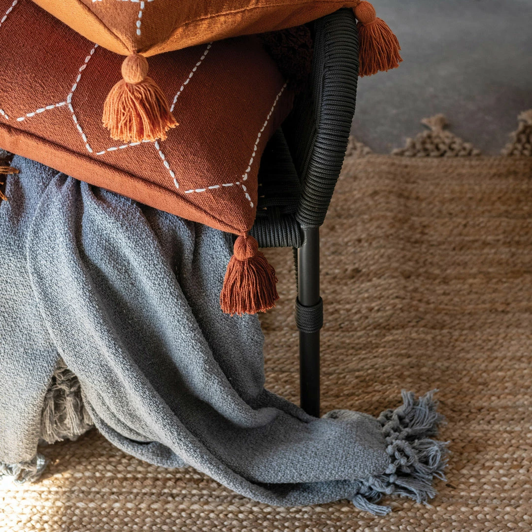 BV HEATHER COTTON TASSELED THROW 5 BV HEATHER COTTON TASSELED THROW