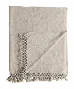 BV HEATHER COTTON TASSELED THROW