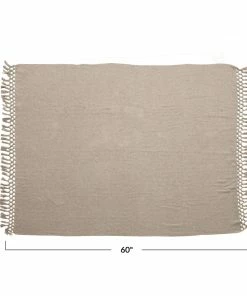 BV HEATHER COTTON TASSELED THROW 13 BV HEATHER COTTON TASSELED THROW