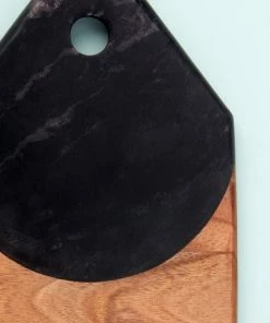 BH BLACK MARBLE & ACACIA SERVING BOARD