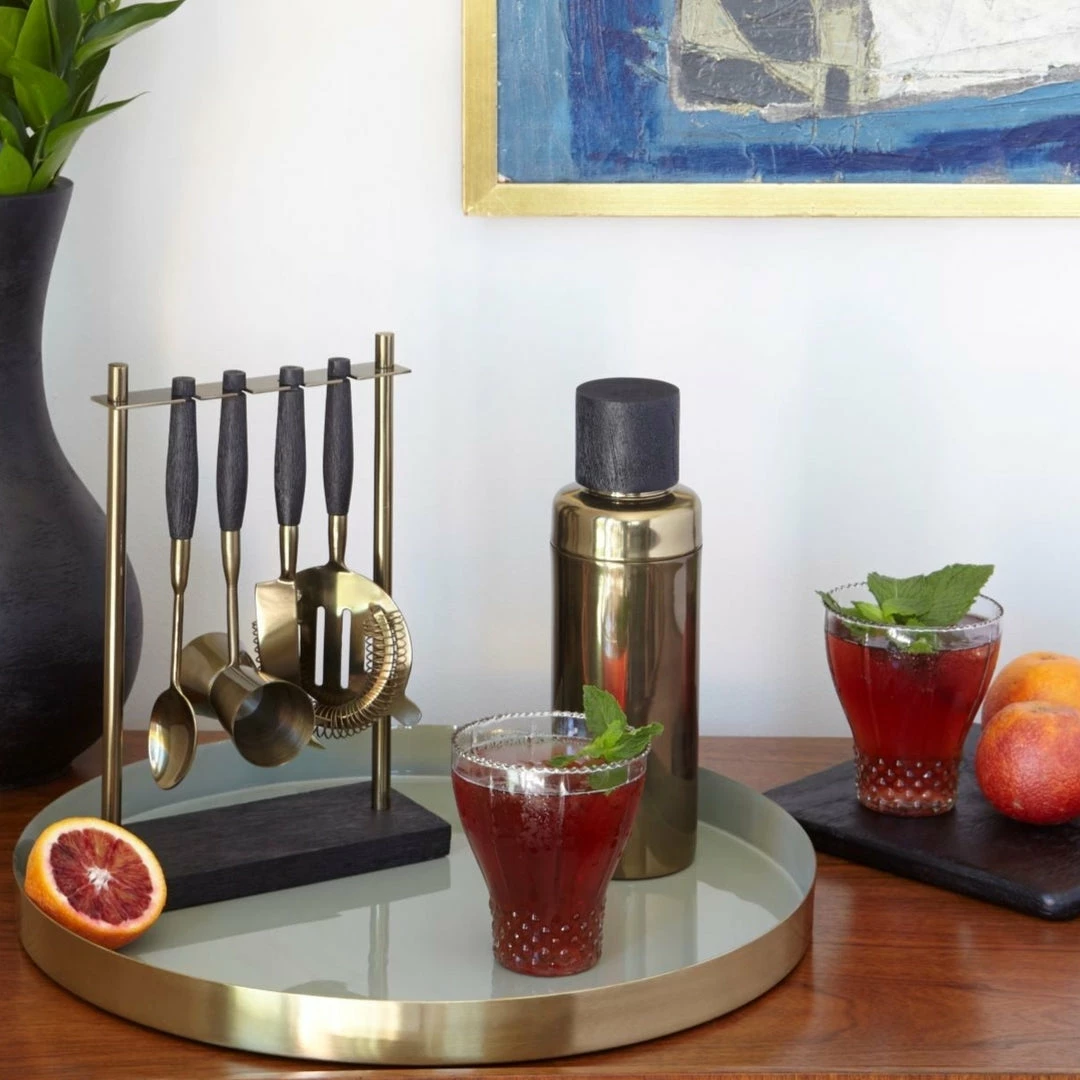 BH BLACK MANGO & BRONZE COCKTAIL SHAKER 5 BH BLACK MANGO & BRONZE COCKTAIL SHAKER