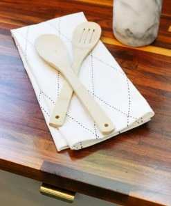 AN FAIR TRADE BONE WHITE TEA TOWELS (INDIA)