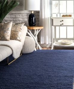 NLD HYGGE CHUNKY CABLE HANDWOVEN NAVY