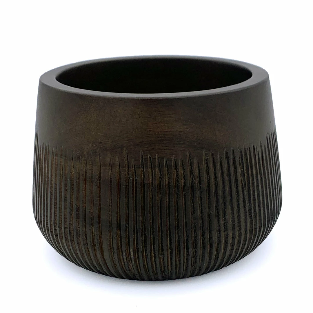 CL BLACK CHISELED BOWL 3 CL BLACK CHISELED BOWL
