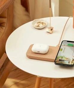 CR BLACK BELGIAN LINEN CATCH:2 WIRELESS CHARGER