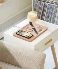 CR BELGIAN LINEN CATCH:3 WIRELESS CHARGER BLACK