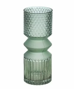 SB MID CENTURY GREEN MALLET VASES