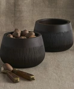 CL BLACK CHISELED BOWL