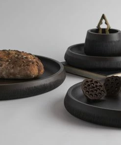 CL BLACK CHISELED BOWL 8 CL BLACK CHISELED BOWL