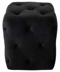 NVD BLACK TUFTY OTTOMANS
