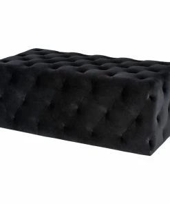 NVD BLACK TUFTY OTTOMANS