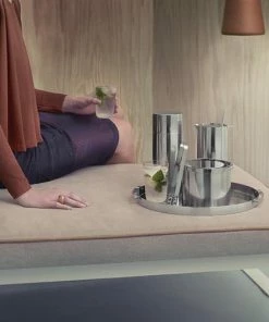 SND STEEL DANISH SERVING TRAY COCKTAILS