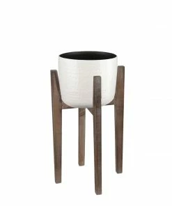 BD BOHO FLOYD PLANTER W/ WOOD STAND