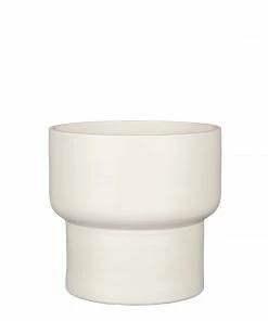 BD FLORA WHITE TERRACOTTA RIVA POT