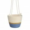 MM JUTE & BLUE-GREY BLOCK HANGING PLANTER (SOUTH AFRICA)