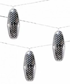 ALD LIGHTING SOLAR MARRAKESH SILVER STARS STRING LIGHTS