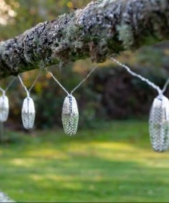 ALD LIGHTING SOLAR MARRAKESH SILVER STARS STRING LIGHTS