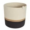 MM JUTE & BLACK COTTON CYLINDER BASKET 1 MM JUTE & BLACK COTTON CYLINDER BASKET